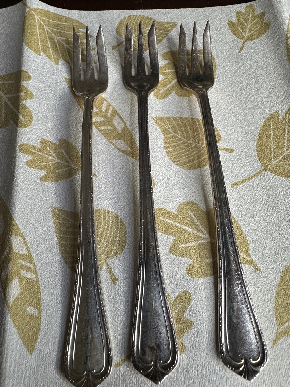 Victoria Silver plated appetizer/ oyster Forks (Set of 3)